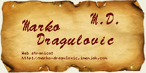 Marko Dragulović vizit kartica